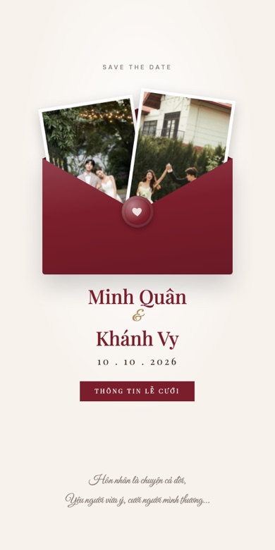 Mẫu thiệp cưới online Ấn Sáp