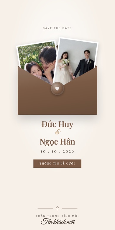Mẫu thiệp cưới online Ấn Trầm