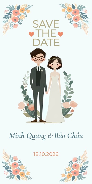 Mẫu thiệp cưới online Bạc Hà
