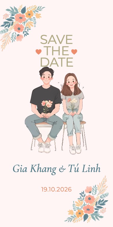 Mẫu thiệp cưới online Thanh Xuân
