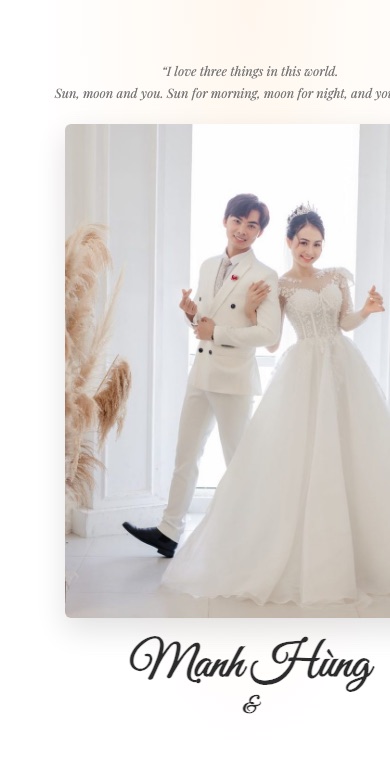 Mẫu thiệp cưới online Song Tiệc - Đỏ Đô