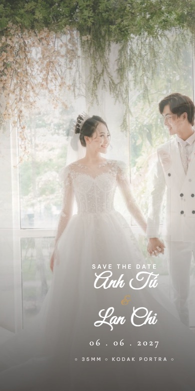 Mẫu thiệp cưới online Peach Film - Cam Đào