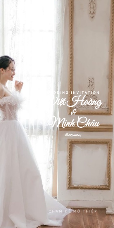 Mẫu thiệp cưới online Black Tie - Vàng Đen