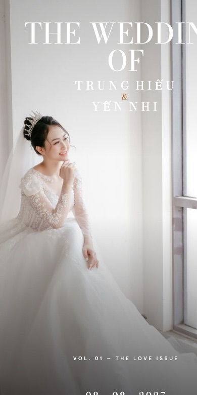 Mẫu thiệp cưới online Tạp Chí - Magazine