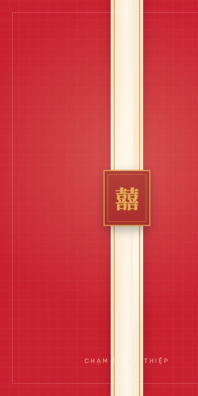 Mẫu thiệp cưới online Phong Bì 囍 - Đỏ Truyền Thống