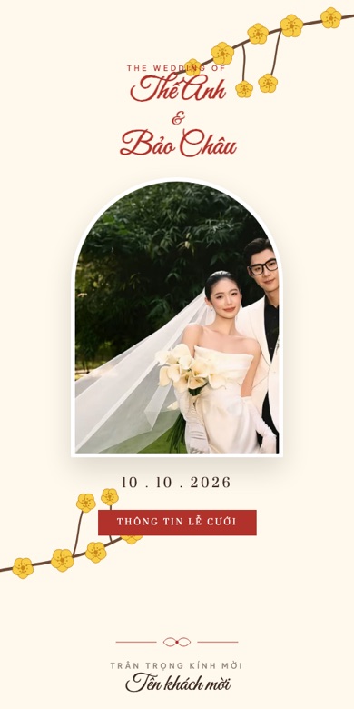Mẫu thiệp cưới online Xuân Hỷ